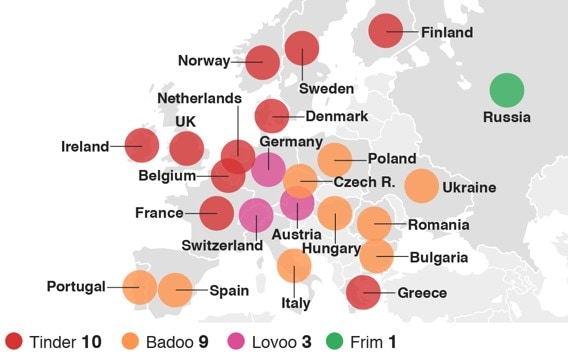 Best dating app in Germany map