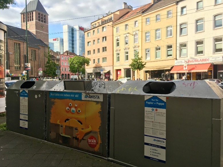 Cardboard waste containers Germany