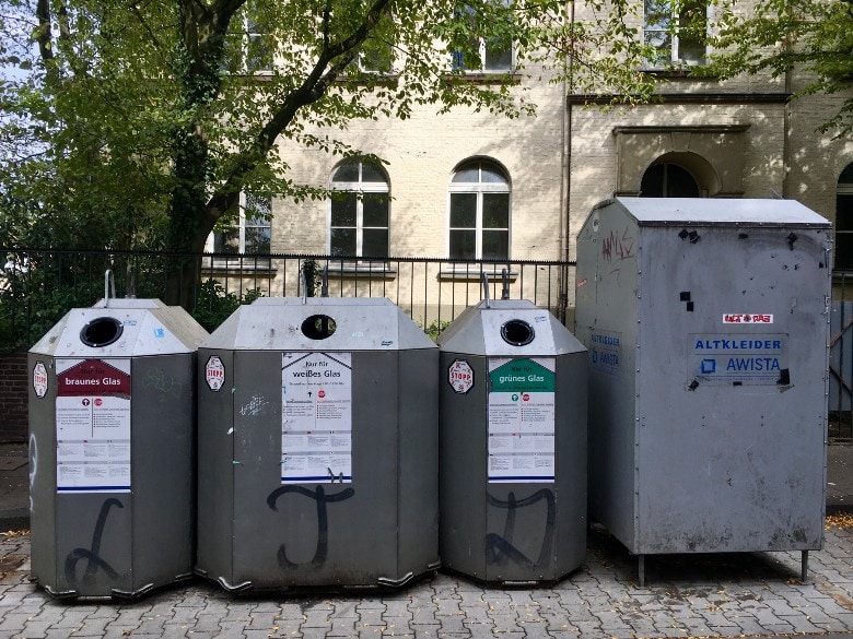 Glass Bottle Waste Containers Germany