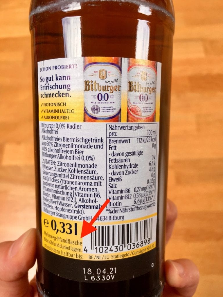 Multiuse Pfand Beer Bottle Germany