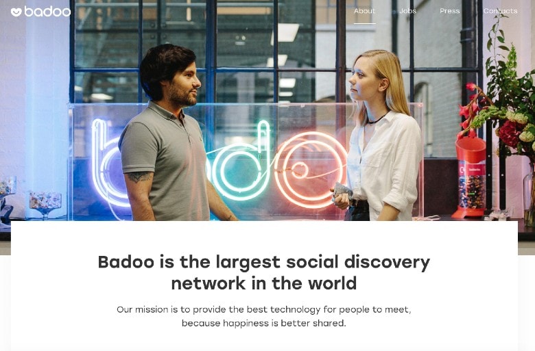 Badoo Dating App Homepage