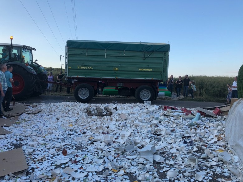 Picture of a lot of porcelain on the ground.