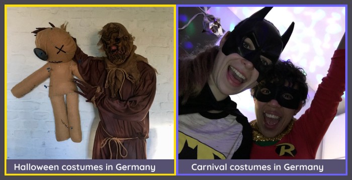 Halloween and Carnival costumes comparison in Germany