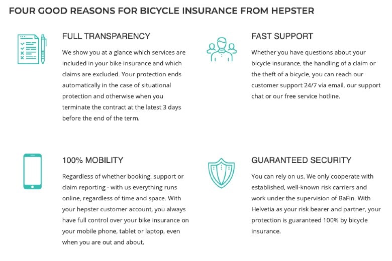 Hepster Bike Insurance Benefits