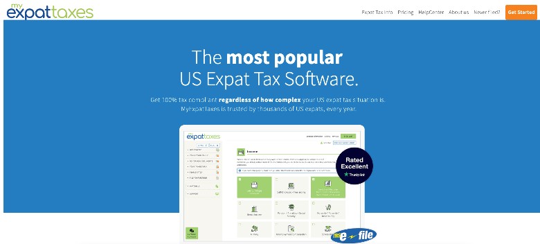 MyExpatTaxes Homepage