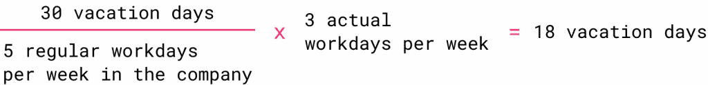 vacation day calculation example for Germany