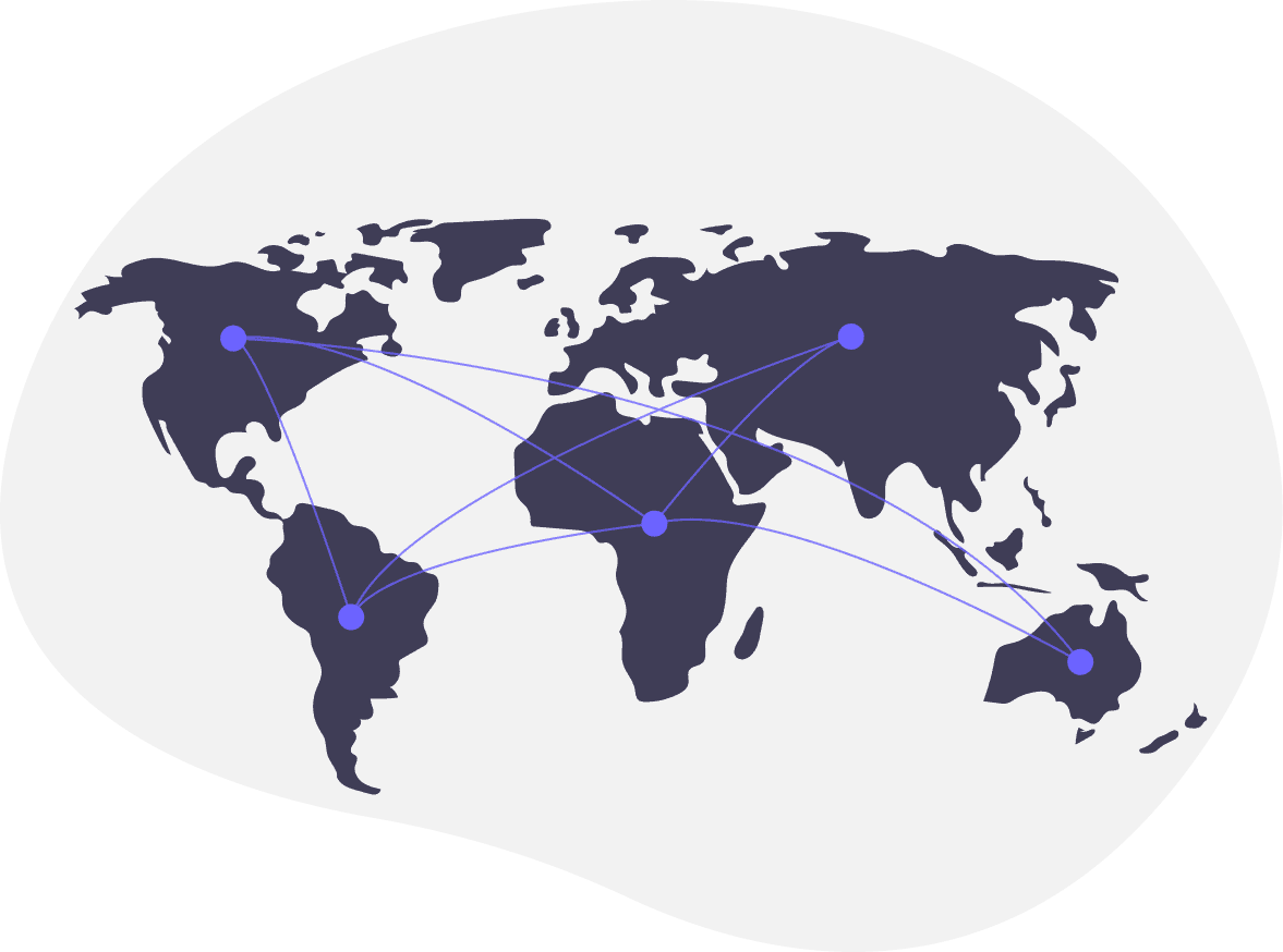 Map With Travel Lines 