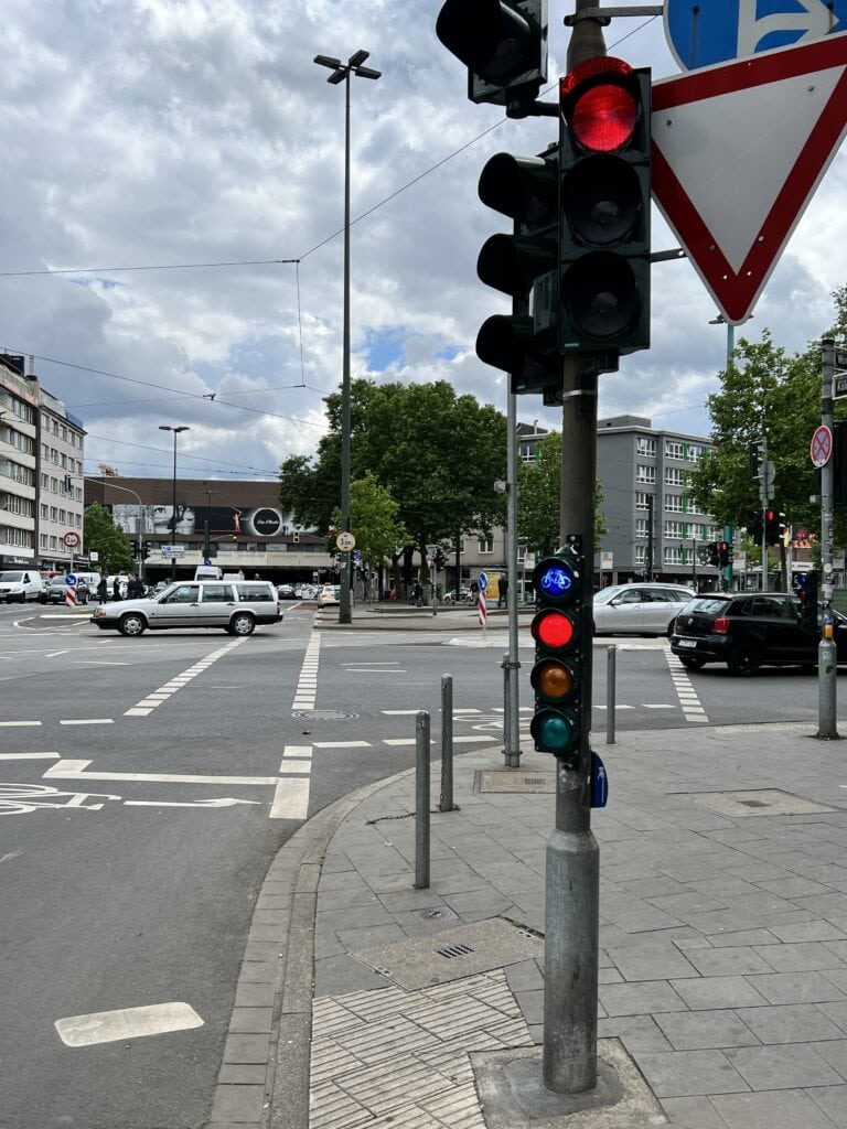 A road traffic lights for bikes only