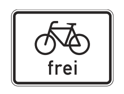 oad sign that allows access for cyclists.