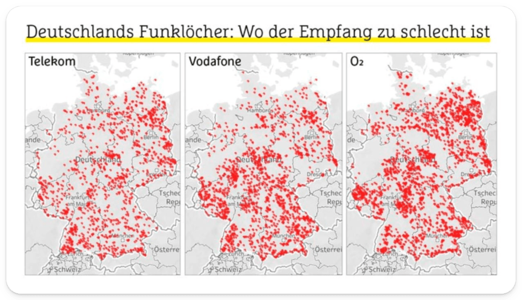 screenshot of dark mobile spots in Germany