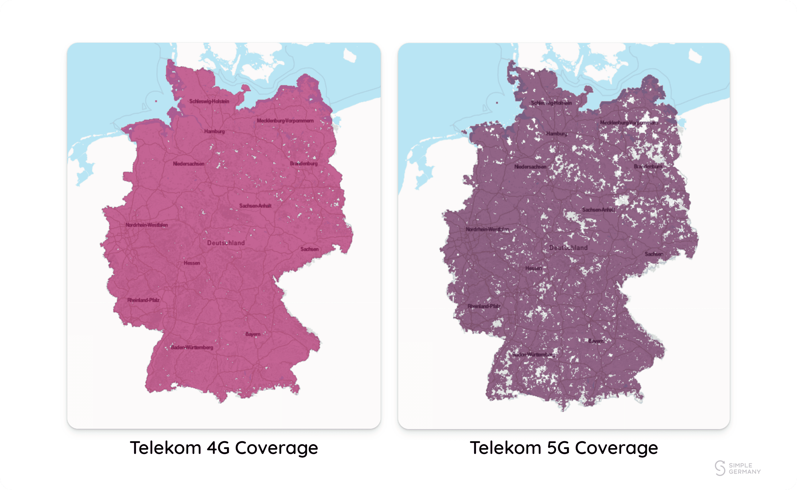 Telekom mobile coverage in Germany