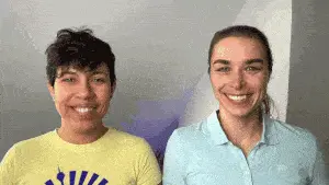 coffee-toast-@300px-slim Jen & Yvonne cheering with coffee.