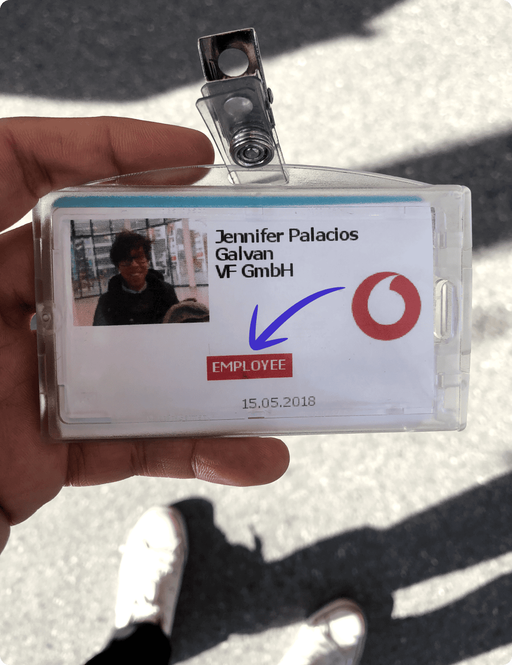 CLT Vodafone Employee Badge 3