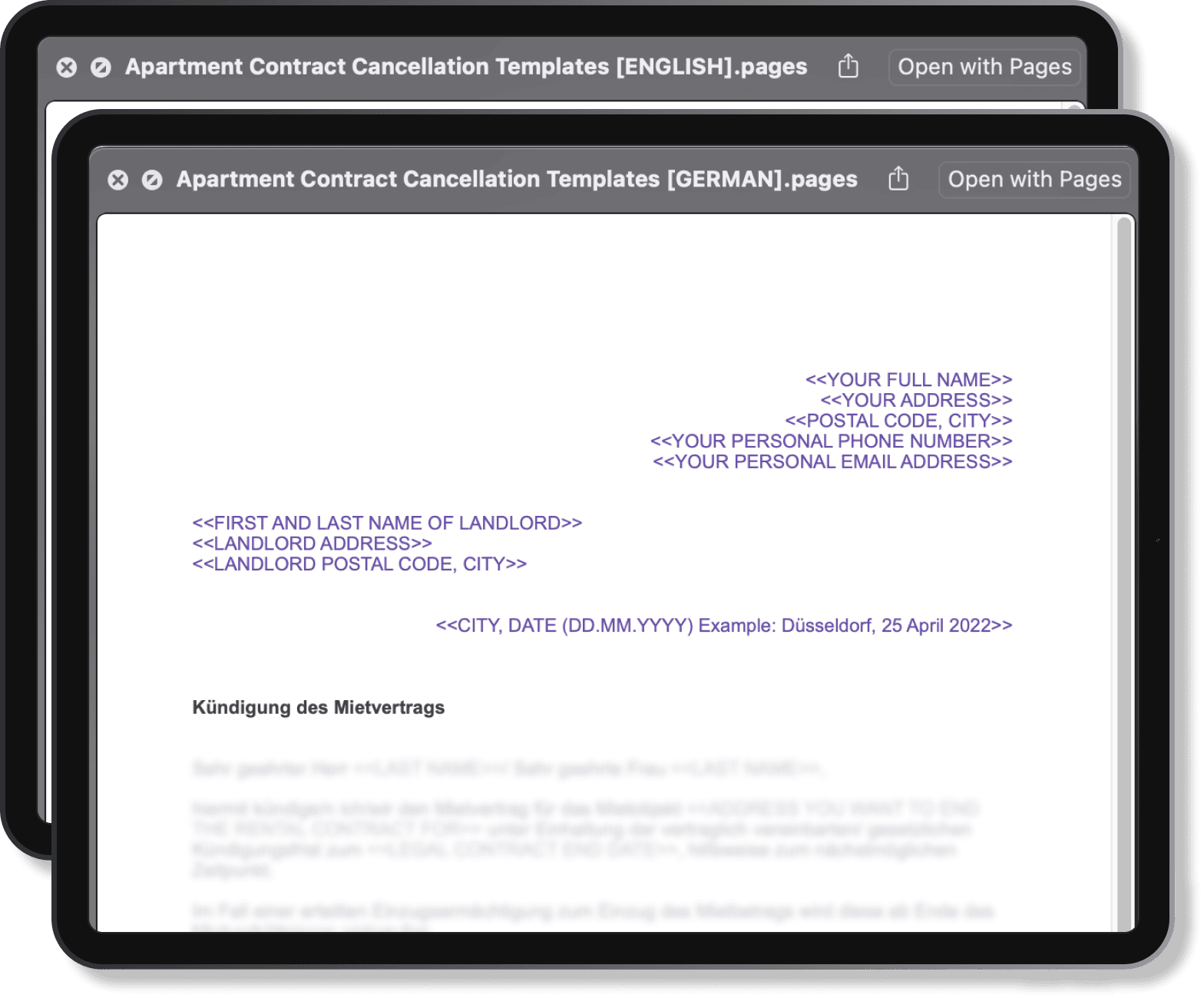 MWGC Apartment cancellation
