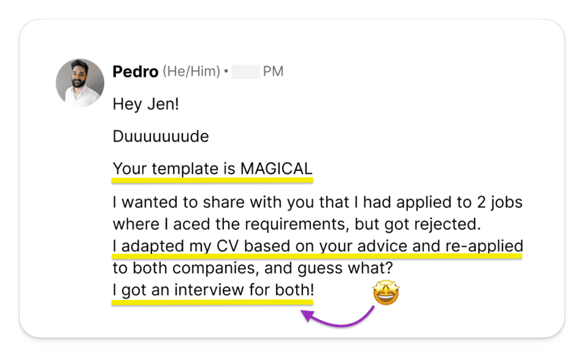Testimonial Pedro shortened
