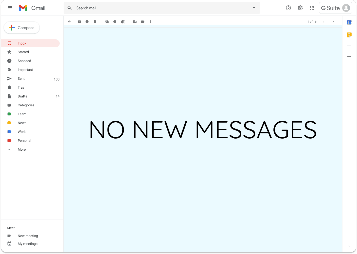 gmail no new messages