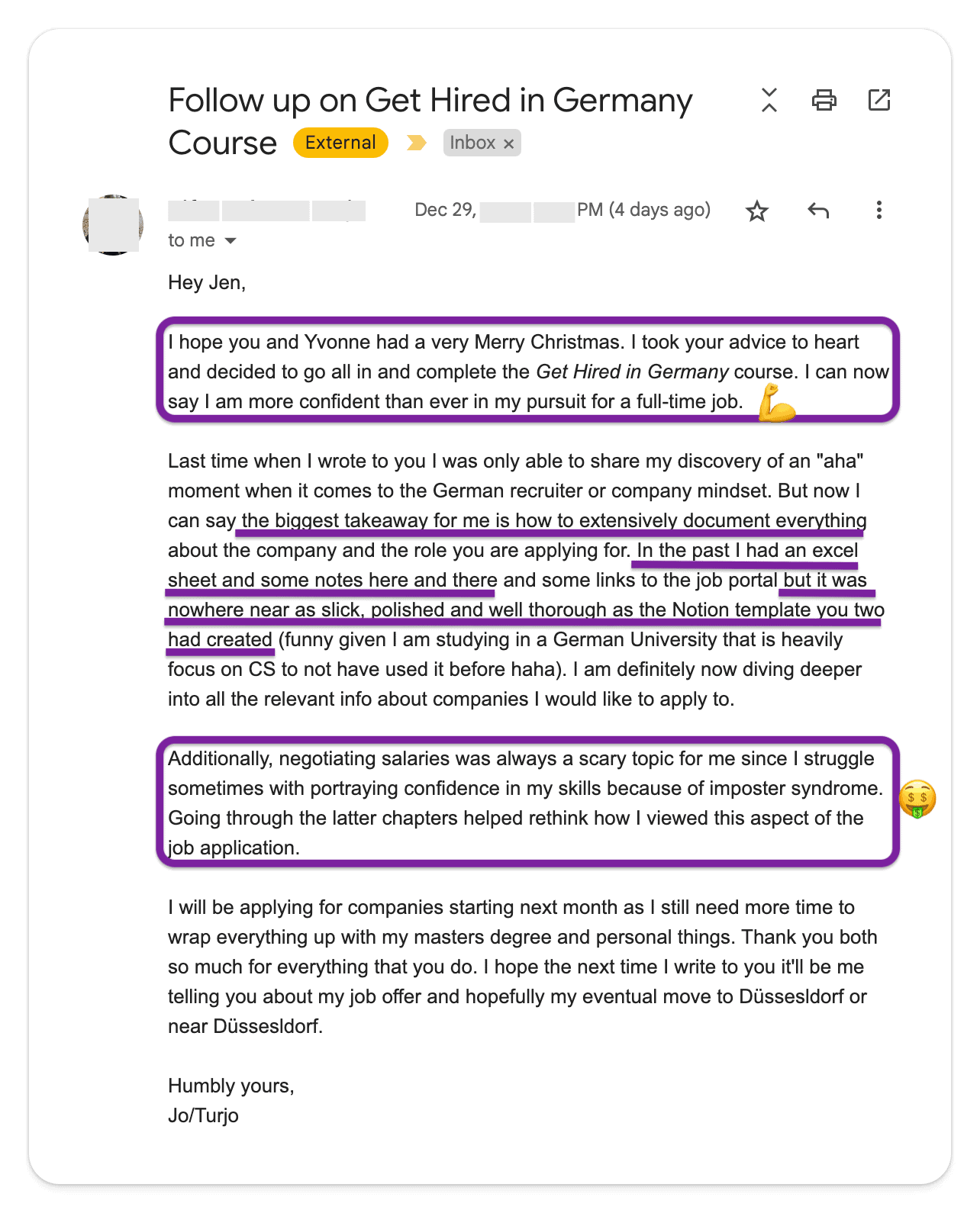 Testimonial Jo CourseCompleted